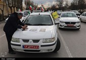 حماسه خودرویی مردم و دستگاههای اجرایی اردبیل در حمایت از نظام