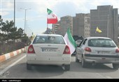 حماسه خودرویی مردم و دستگاههای اجرایی اردبیل در حمایت از نظام