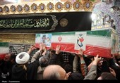 تشییع پیکر شهدای پردیسان قم در حرم