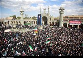 تشییع پیکر شهدای پردیسان قم در حرم