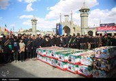 تشییع پیکر شهدای پردیسان قم در حرم