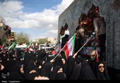 تشییع پیکر شهدای پردیسان قم در حرم