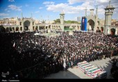 تشییع پیکر شهدای پردیسان قم در حرم