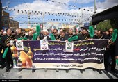 تشییع پیکر شهدای پردیسان قم در حرم