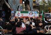 تشییع پیکر 17 شهید حمله آمریکایی صهیونی به منطقه مسکونی پردیسان قم