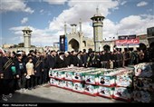 تشییع پیکر 17 شهید حمله آمریکایی صهیونی به منطقه مسکونی پردیسان قم