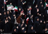تشییع پیکر 17 شهید حمله آمریکایی صهیونی به منطقه مسکونی پردیسان قم