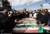 تشییع پیکر 17 شهید حمله آمریکایی صهیونی به منطقه مسکونی پردیسان قم