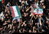 تشییع پیکر 17 شهید حمله آمریکایی صهیونی به منطقه مسکونی پردیسان قم