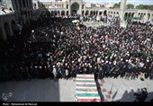 تشییع پیکر 17 شهید حمله آمریکایی صهیونی به منطقه مسکونی پردیسان قم