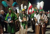 مراسم تعزیه و نمامه‌زنی در راهپیمایی شب‌های اقتدار سرایان+عکس