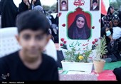 پرچم گنبد حرم امام حسین (ع) مرهم داغ خانواده شهدای میناب
