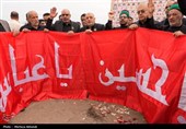 پرچم گنبد حرم امام حسین (ع) مرهم داغ خانواده شهدای میناب