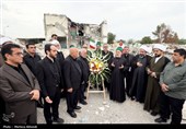 پرچم گنبد حرم امام حسین (ع) مرهم داغ خانواده شهدای میناب