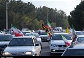 کاروان خودرویی کاشانی‌ها در ایام "آری" به جمهوری اسلامی+تصاویر