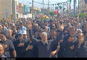 تشییع پیکر شهید مدافع وطن شهید حامد دهقانی در بندر دیر