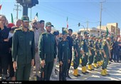 تشییع پیکر شهید مدافع وطن شهید حامد دهقانی در بندر دیر