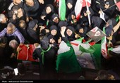 وداع با پیکر 2 شهید حملات آمریکایی صهیونی در بوشهر