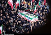 وداع با پیکر 2 شهید حملات آمریکایی صهیونی در بوشهر