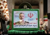وداع مردم قم با پیکر شهید سپهبد موسوی