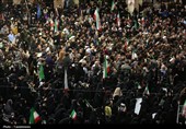 وداع مردم قم با پیکر شهید سپهبد موسوی