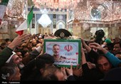 وداع مردم قم با پیکر شهید سپهبد موسوی