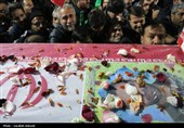 وداع باشکوه مردم کرمان با شهدای اقتدار در میدان کوثر