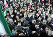 وداع باشکوه مردم کرمان با شهدای اقتدار در میدان کوثر