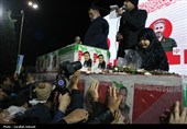 وداع باشکوه مردم کرمان با شهدای اقتدار در میدان کوثر