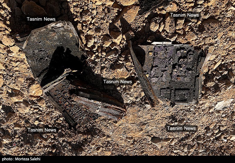 تصاویر اختصاصی تسنیم از انهدام جنگنده  در آسمان مرکزی ایران