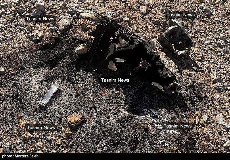 تصاویر اختصاصی تسنیم از انهدام جنگنده  در آسمان مرکزی ایران