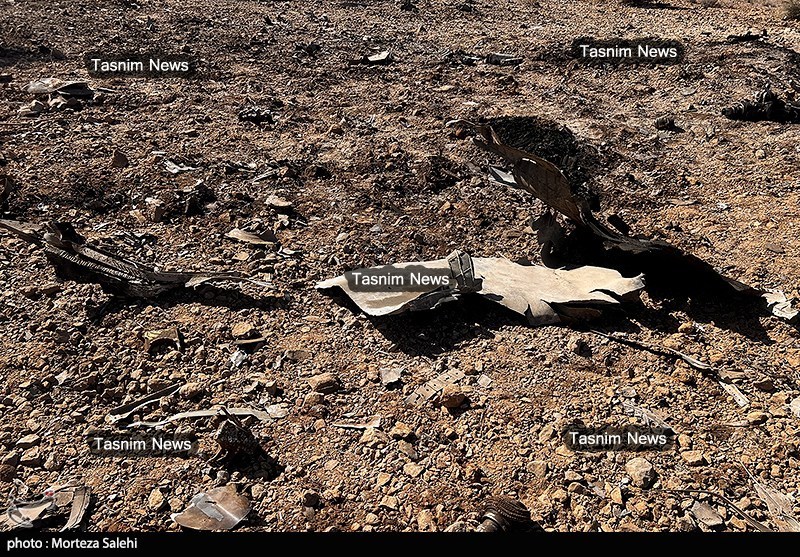 تصاویر اختصاصی تسنیم از انهدام جنگنده  در آسمان مرکزی ایران
