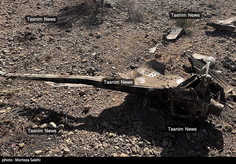 تصاویر اختصاصی تسنیم از انهدام جنگنده  در آسمان مرکزی ایران