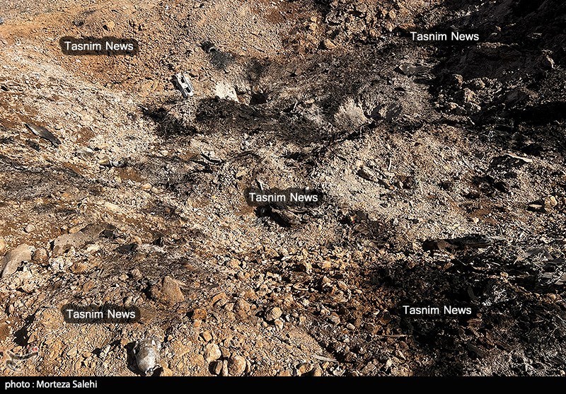 تصاویر اختصاصی تسنیم از انهدام جنگنده  در آسمان مرکزی ایران
