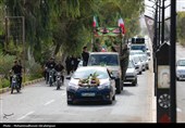 تشییع پیکر شهید مصطفی کوزئی در اندوهجرد