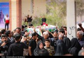 تشییع پیکر شهید مصطفی کوزئی در اندوهجرد