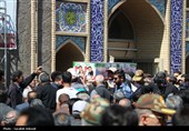 تشییع شهیدان حسینخانی و آذرآیین از مصلی کرمان