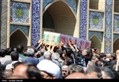 تشییع شهیدان حسینخانی و آذرآیین از مصلی کرمان