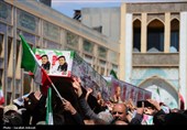 تشییع شهیدان حسینخانی و آذرآیین از مصلی کرمان