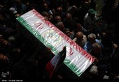 تشییع شهیدان حسینخانی و آذرآیین از مصلی کرمان