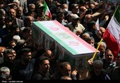 تشییع پیکر شهید اقتدار در اردبیل