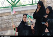 تشییع شهیدان حسینخانی و آذرآیین از مصلی کرمان