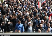 تشییع شهیدان حسینخانی و آذرآیین از مصلی کرمان