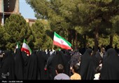 تشییع شهیدان حسینخانی و آذرآیین از مصلی کرمان
