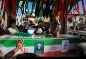 تشییع و تدفین پیکر پاسدار شهید مرتضی وفاپور در گلزار شهدای لارستان
