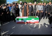 تشییع و تدفین پیکر پاسدار شهید مرتضی وفاپور در گلزار شهدای لارستان