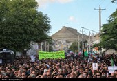 تشییع و تدفین پیکر پاسدار شهید مرتضی وفاپور در گلزار شهدای لارستان