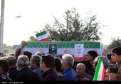 تشییع و تدفین پیکر پاسدار شهید مرتضی وفاپور در گلزار شهدای لارستان