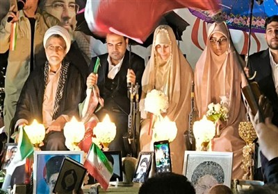 ازدواج کف خیابان/ازدواج 2 زوج گنابادی در حماسه شبانه مردم