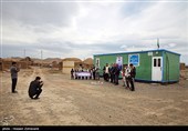 آئین کلنگ زنی پنجمین مدرسه گروه جهادی شهدا با نام «دبستان عشایری شهید آیت الله سیدعلی خامنه ای» در روستای عبدالملکی از توابع بخش روداب شهرستان سبزوار، استان خراسان رضوی